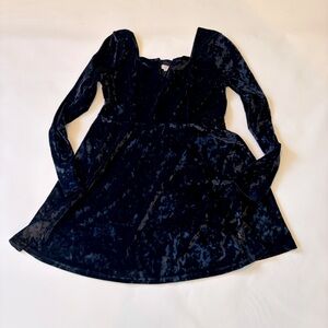 Aeropostale Navy Blue Velvet Velour Mini Dress Size XL